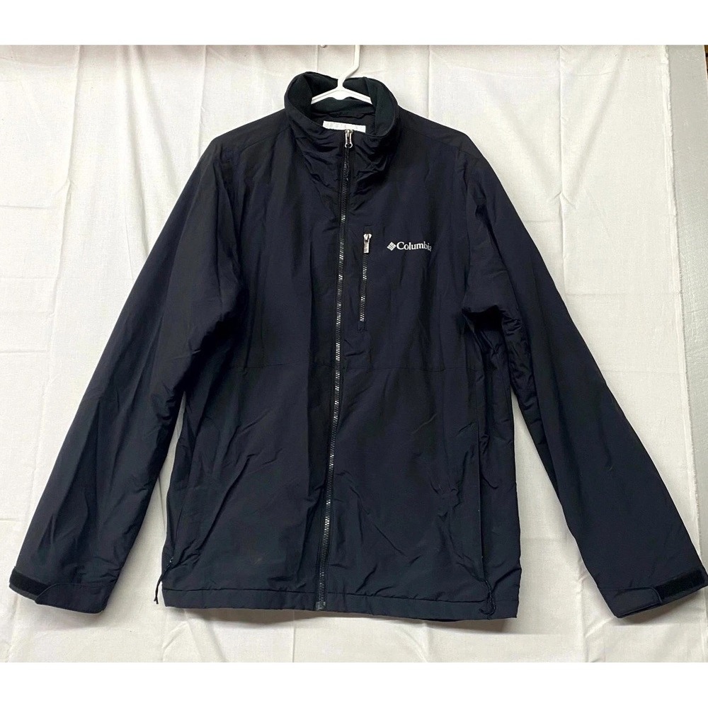 Columbia Northern Utilizer Jacket Mens Large Black Lined Full Zip Streetwear